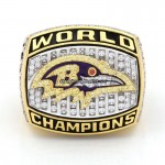 2000 Baltimore Ravens Super Bowl Ring (C.Z. Logo/Premium)